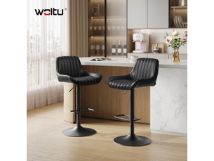 tabouret de bar assise réglable en hauteur WOLTU - noir hauteur d'assise 87.5 cm vendu Par paire