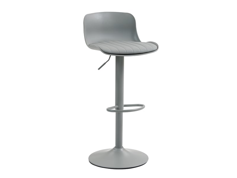  Tabourets de bar réglables lot de 2 avec dossier - lpospi - pivotants 360°, assise rembourrée, métal - gris  - Conforama E