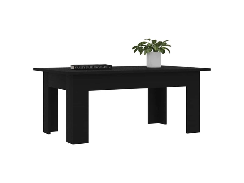  Table basse - table de salon - table à thé noir 100x60x42 cm bois d’ingénierie  - Conforama C