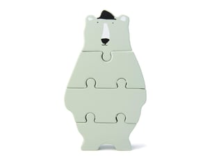 Puzzle formes animaux en bois - mr polar bear