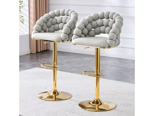 tabouret de bar assise réglable en hauteur  HAUSS SPOLE  - gris hauteur d'assise 65 cm vendu Par paire