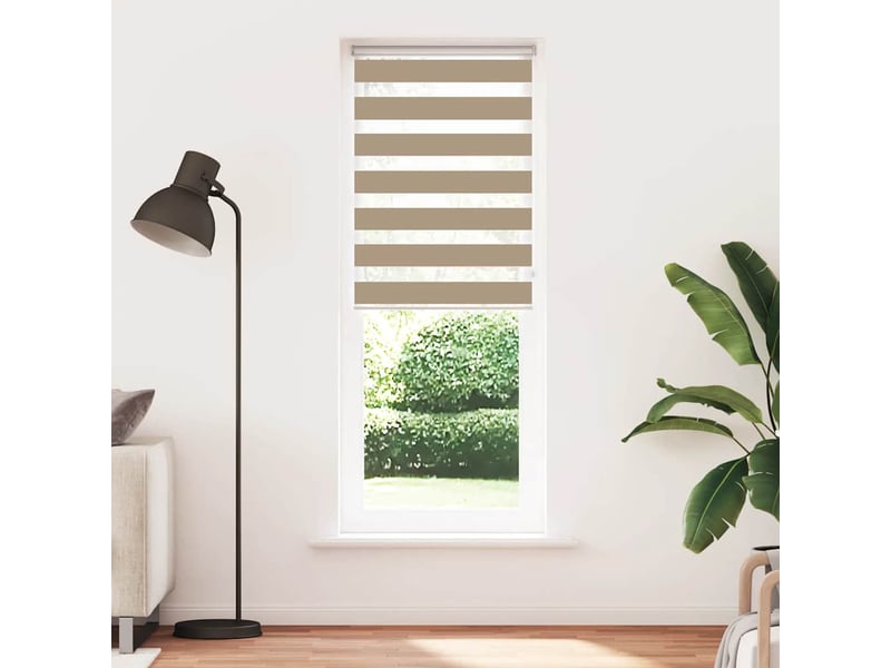  Store zèbre, store de fenêtre marron sable largeur du tissu 80,9 cm polyester cf48834  - Conforama A