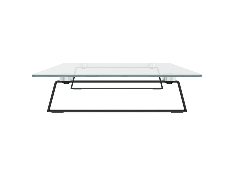  Support de moniteur table meuble bureau 80 x 35 x 8 cm verre trempé et métal noir 02_0044904  - Conforama C