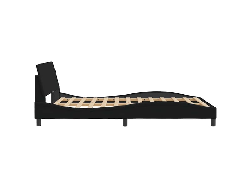  Lit double- lit adulte -  cadre de lit dover noir 135 x 190 cm en tissu  - Conforama D
