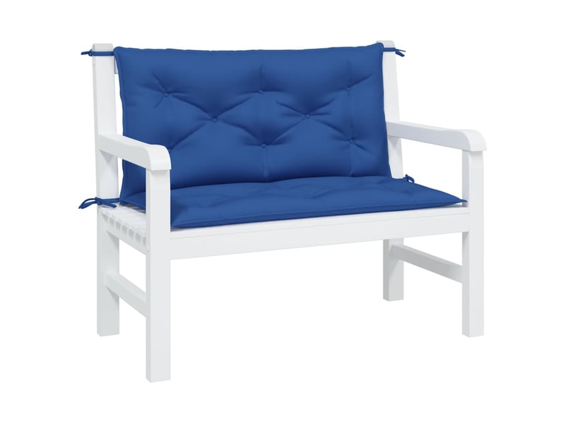  Lot de 2 coussins de banc de jardin, coussins d'assise bleu royal tissu oxford cf58649  - Conforama C