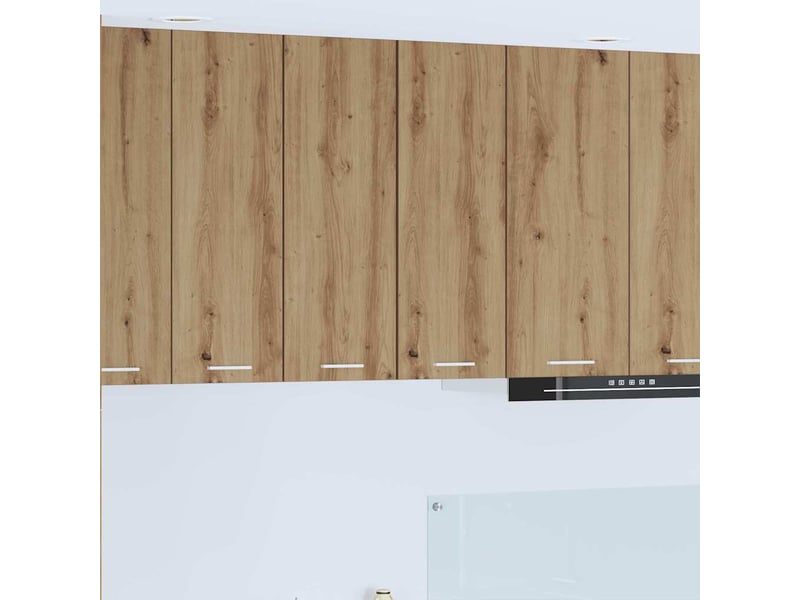  Meuble de rangement cuisine, armoire suspendue chêne artisan et blanc 30x31x80cm  - Conforama B
