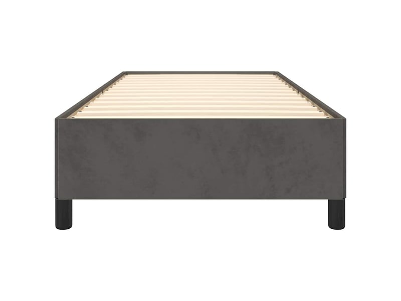  Lit simple- lit adulte -  cadre de lit sans matelas gris foncé 100x200 cm velours  - Conforama D
