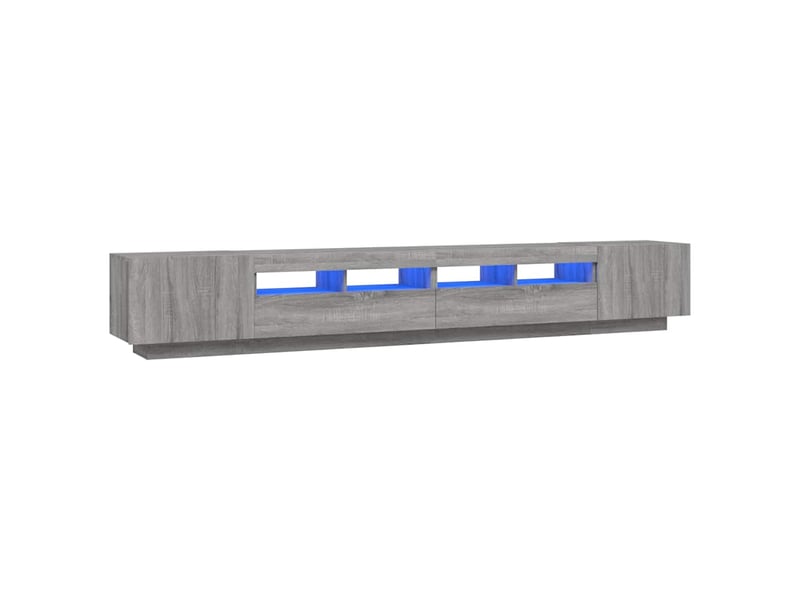 Ensemble de meubles tv avec lumières led 3 pcs sonoma gris shl58474 - Conforama A