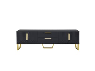 Meuble tv coloris noir 170 cm <strong>OKWISH</strong> <strong></strong>
