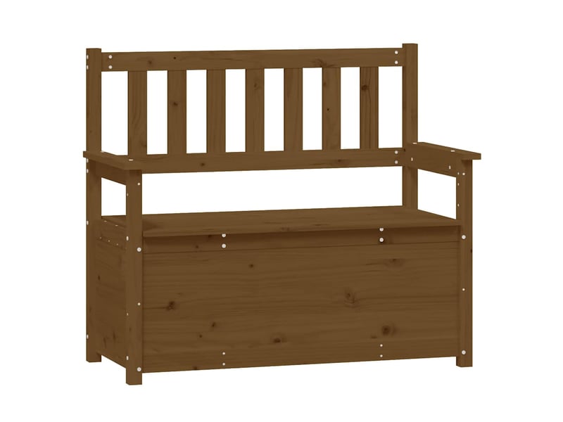  Banc d'entrée, banc d'intérieur marron miel 112,5x51,5x96,5 cm bois de pin massif  - Conforama A