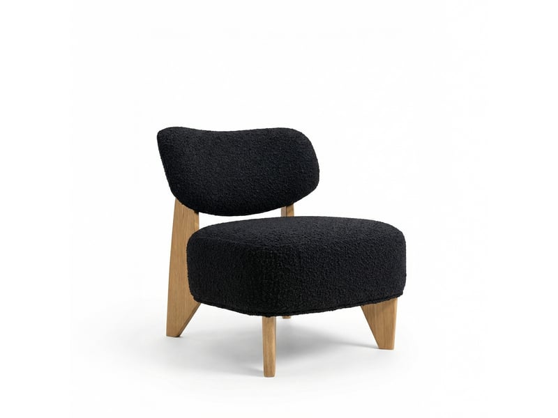  Fauteuil como noir - laine bouclée 3CA58.AS.1D.12 - Conforama C