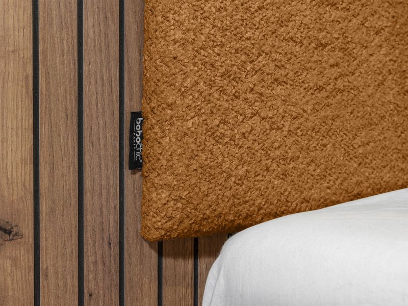  Bobochic lit lior lattes massives pieds en bois naturel jaune 160x200 LIOR - Conforama D