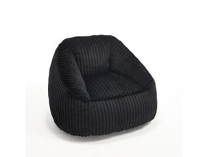 Fauteuil poire 98x92x73 cm avec mousse à mémoire de forme, noir