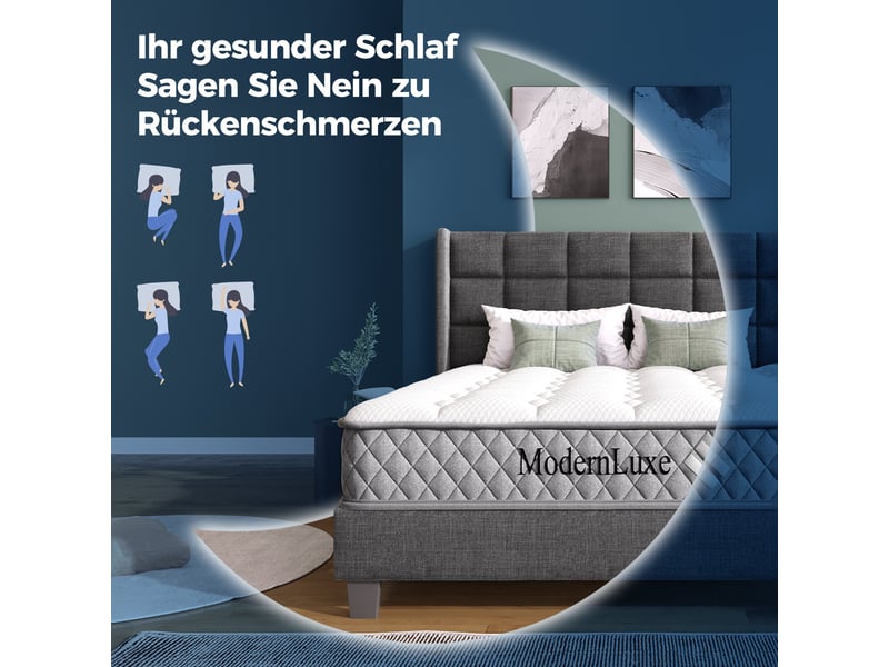  Matelas 180x200cm, 20 cm, ressorts ensachés + mousse, ferme, 7 zones, oeko-tex N616P321684A - Conforama R