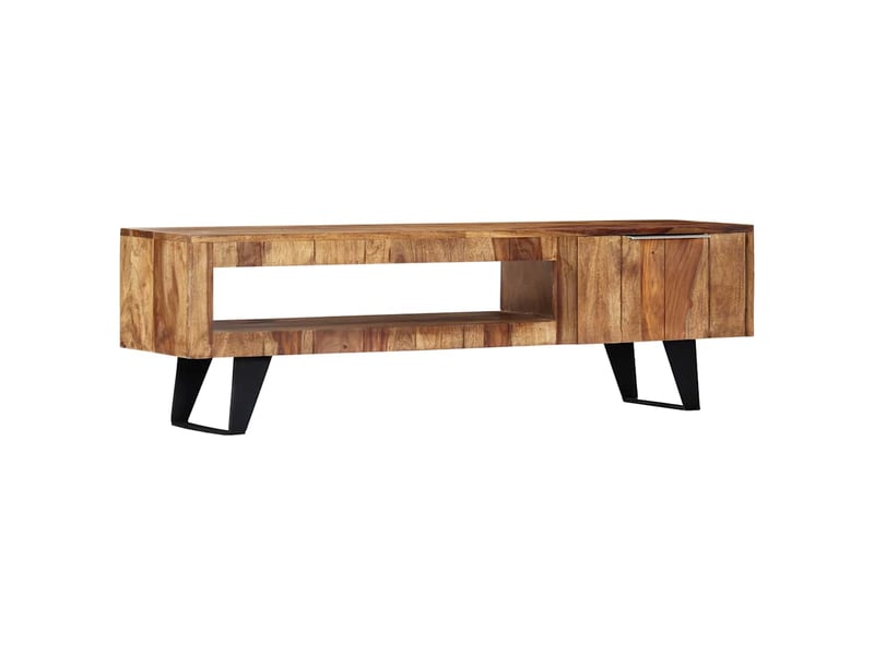  Meuble tv - banc tv - meuble de rangement 140x30x40 cm bois massif  - Conforama B