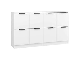 Buffets 2 pcs - bahut - meuble de rangement blanc 60x30x70 cm bois d'ingénierie