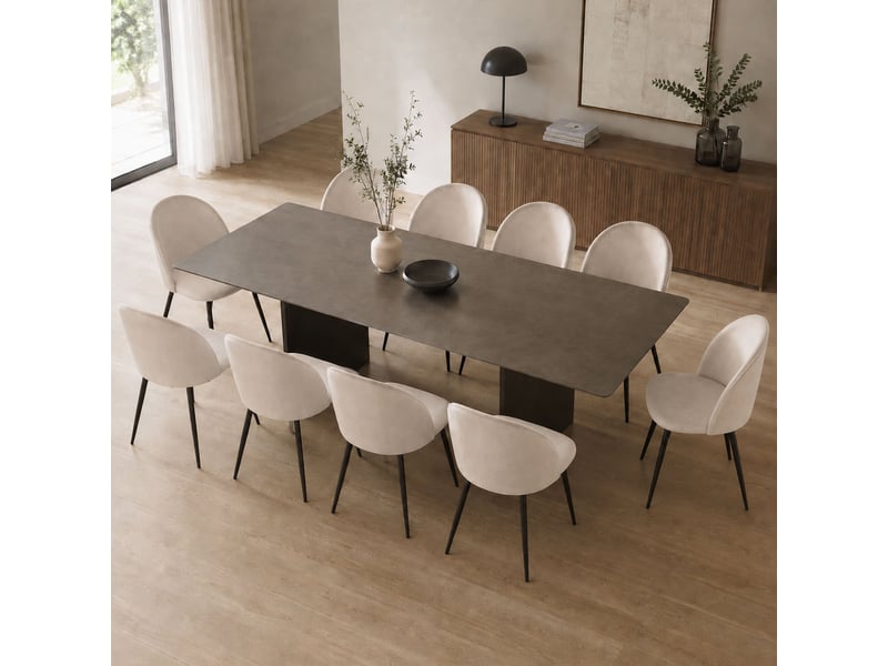  Sedia achito, 10 chaises, gris clair Achitoe - Conforama B