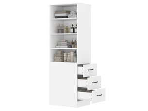 Bibliotheque coloris blanc 4 étagère(s) <strong>MIVRAY </strong> <strong></strong> - 60 cm x 180 cm