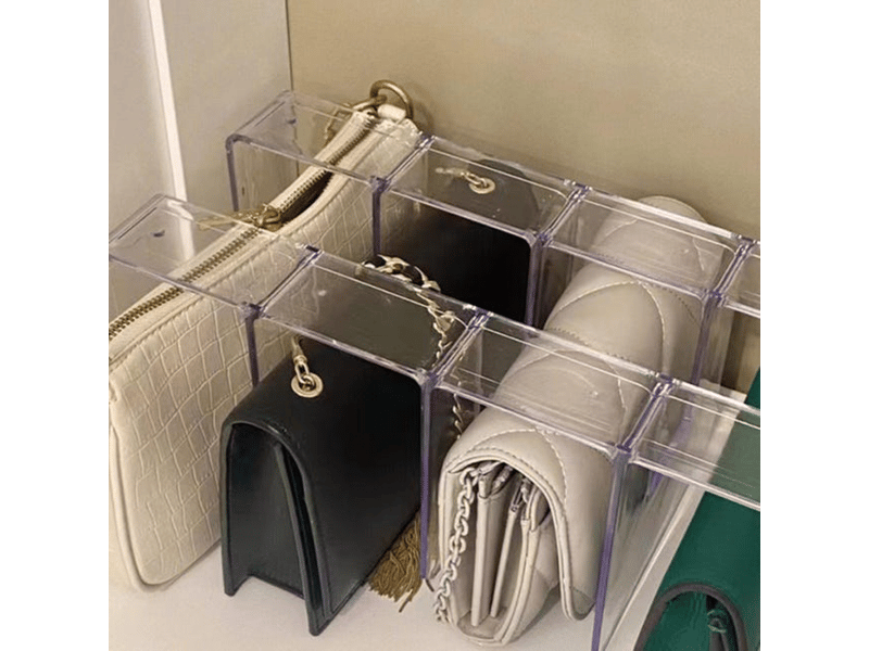  Organiseur de sac à main, support de rangement transparent pour sac à main, mini étagère pour sac à main (3 sections)  - Conforama C
