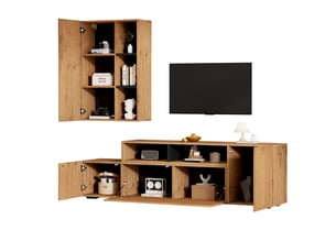 Meuble tv coloris bicolore 135 cm <strong>RAYOFI</strong> <strong></strong>