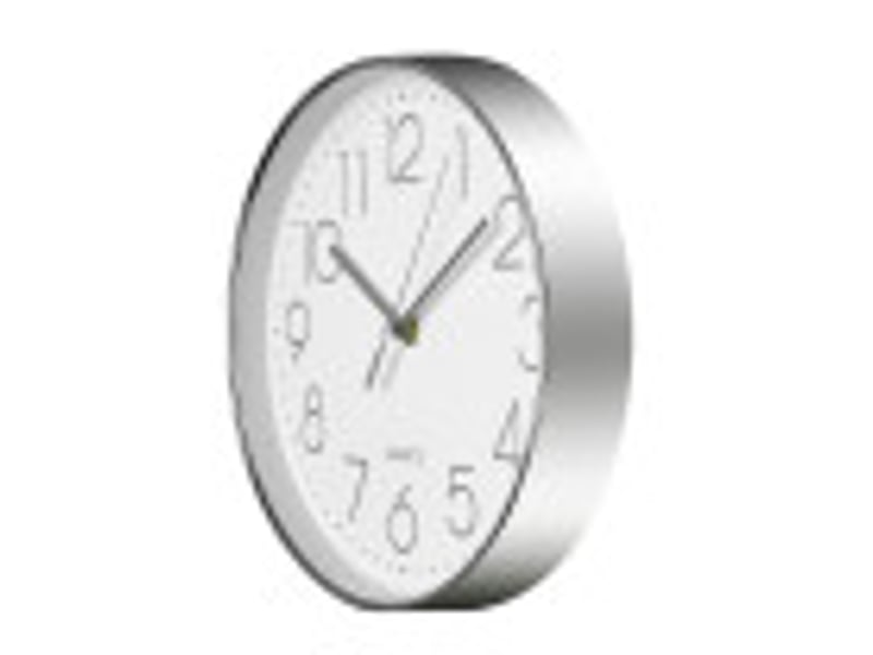  Horloge murale fabrilamp minuto ø 25 cm argenté mouvement continu 192110010 - Conforama D