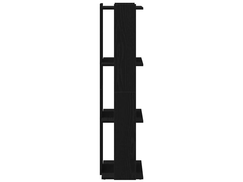  Bibliothèque à 3 niveaux, armoire à livres noir 60x30x120 cm bois d'ingénierie  - Conforama E