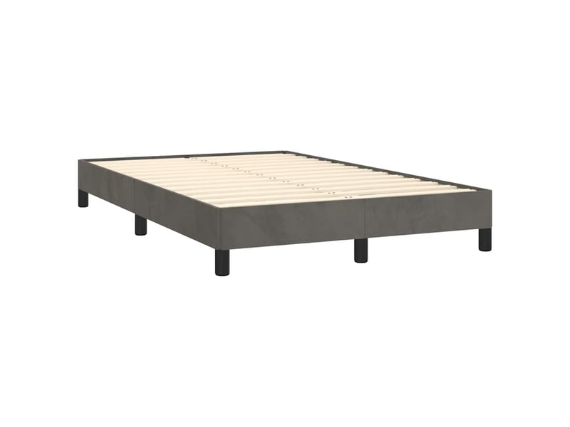  Lit double- lit adulte -  cadre de lit sans matelas gris foncé 120x190 cm velours  - Conforama B