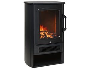 Elektrokamin e-kamin mit réaliste effet de flamme, thermostat, 1000 w2000 w pour pièces jusqu'à 25 m², noir 44,5 x 32,1 x 74 cm
