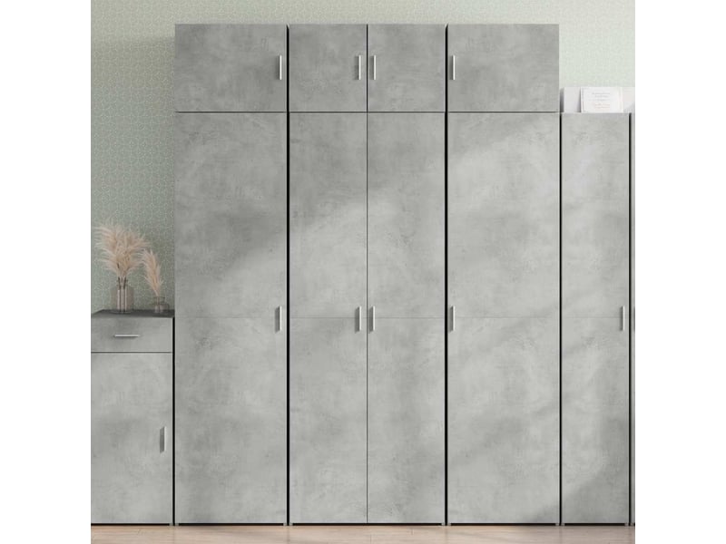  Buffet - armoire de rangement gris béton 70x42,5x225cm bois d'ingénierie  - Conforama B