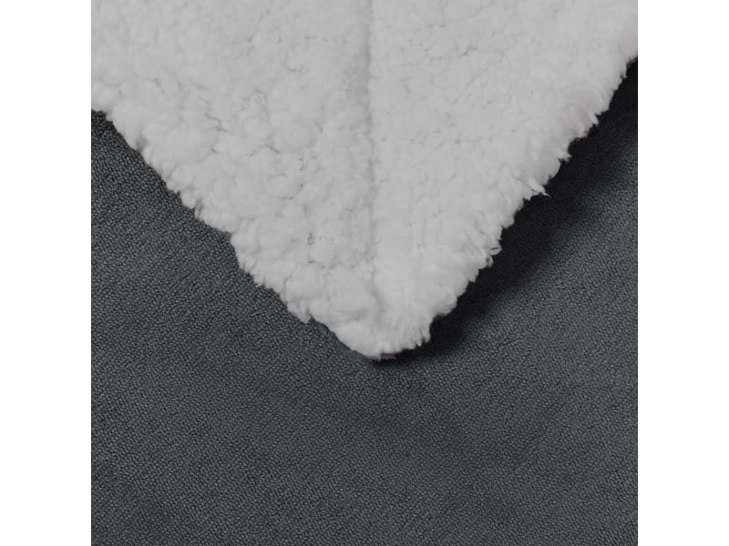  Plaid canapé gris foncé 220x240 cm 2.67 kg polaire  - Conforama E