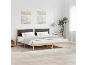 Lit 2 places 200x200 cm    coloris marron