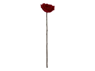 Branche décorative coquelicots rouge et blanc h. 70 cm