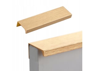 Profil de poignée d'angle de mobilier doré de 192 mm