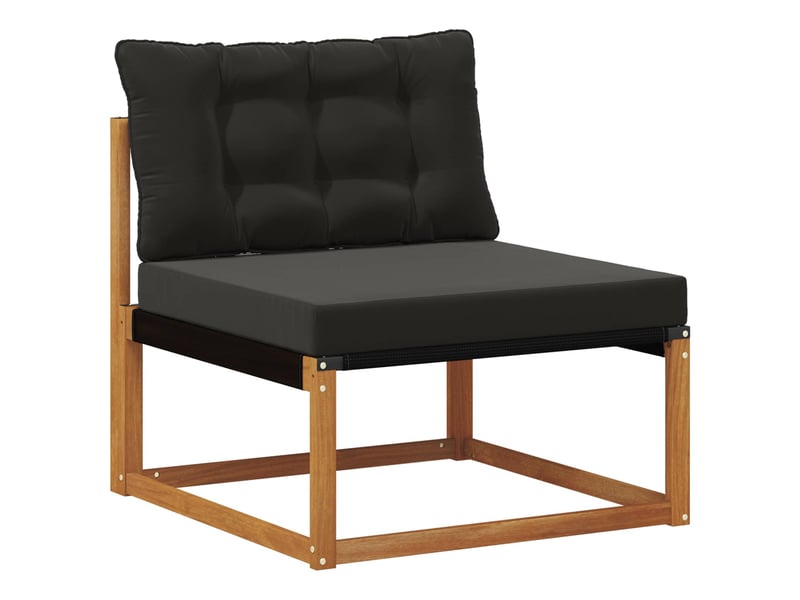 Vidaxl ensemble de canapés d'extérieur 7 pcs naturel et noir - Conforama E