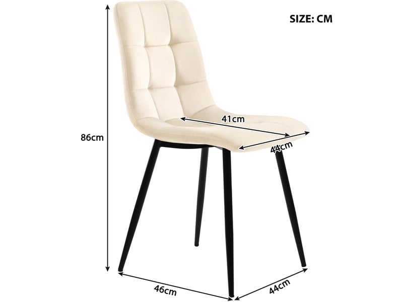  Ensemble table et 4 chaises moderne 140 x 80 cm, mdf blanc effet marbré et velours beige pour recevoir  - Conforama C
