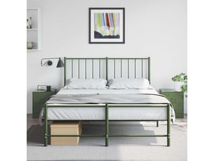 Lot de 2 table de chevet, table de nuit vert 34,5x39x44 cm acier