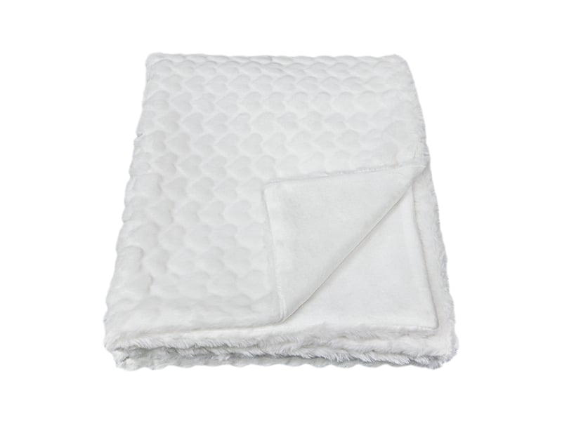 Plaid 130X170CM blanc ALMA - Conforama A