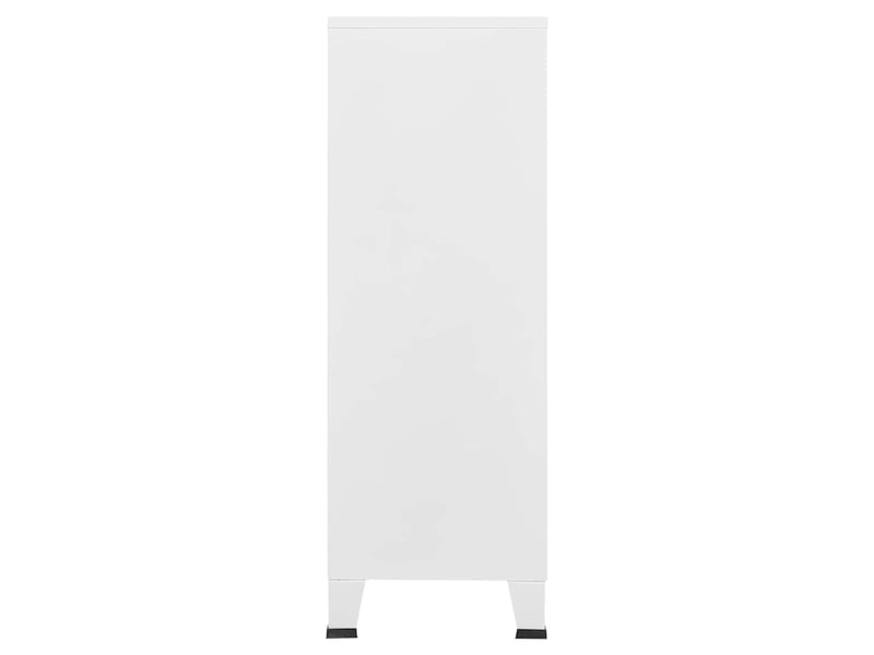  Coffre de rangement, boîte de rangement de rangement industriel blanc 75x40x115 cm métal  - Conforama E