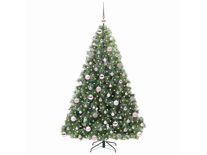  Sapin de noël artificiel, arbre de noël avec 300 led vert 180 cm pe et pvc shl9866  - Conforama C