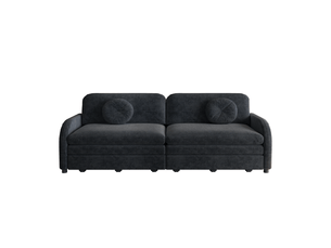 Canapé droit convertible BGSRYAO 3 places Tissu noir