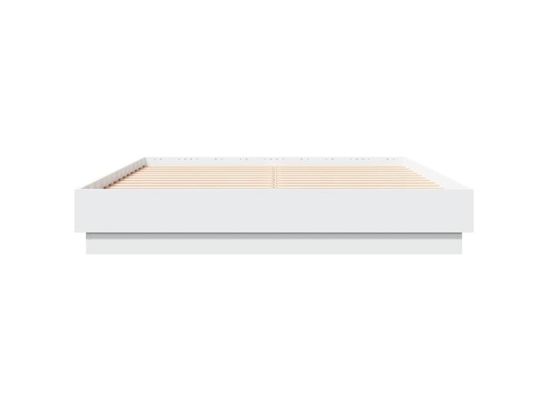  Lit double- lit adulte -  cadre de lit sans matelas blanc 135x190 cm  - Conforama C