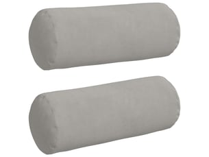 Lot de 2 coussins d'accent, coussins décoratifs, coussins lombaires gris clair ø 15 x 40 cm cf56728
