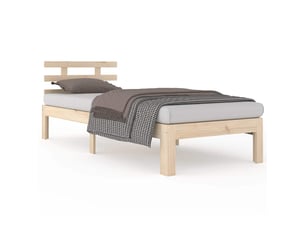 Lit simple 90x200 cm    coloris marron