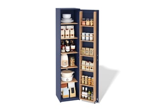 Armoire de rangement haute 40x40x183 cm avec étagères réglables bleu