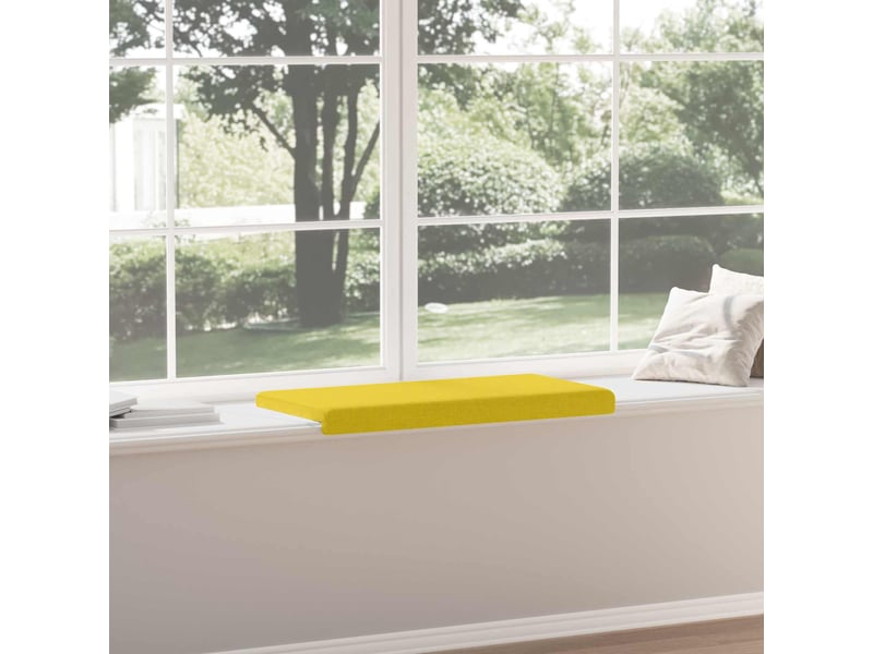  Coussin de banc, coussin d'assise, coussin de canapé tissu jaune clair profondeur 35 cm cf53802  - Conforama D