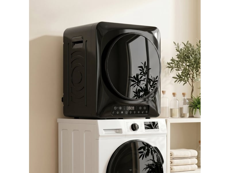  Sèche-linge à évacuation 49x43x61 cm 1000 w, modes extra-sec et eco, métal noir  - Conforama C