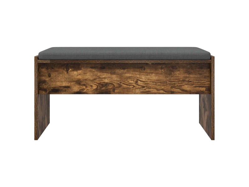  Banc d'entrée, banc interieur avec coussin chêne fumé 83x38x40 cm  - Conforama E