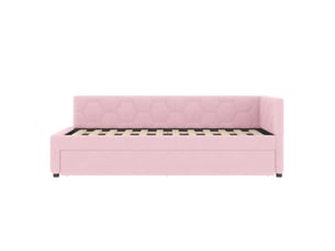Lit gigogne 90x200 cm <strong>ZOVIRA</strong>  <strong></strong> coloris rose