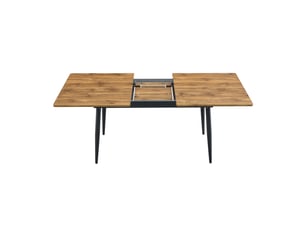 Table à manger rectangulaire 190,5x80 cm – bois – 6 à 8 personnes, pieds métal, style industriel moderne
