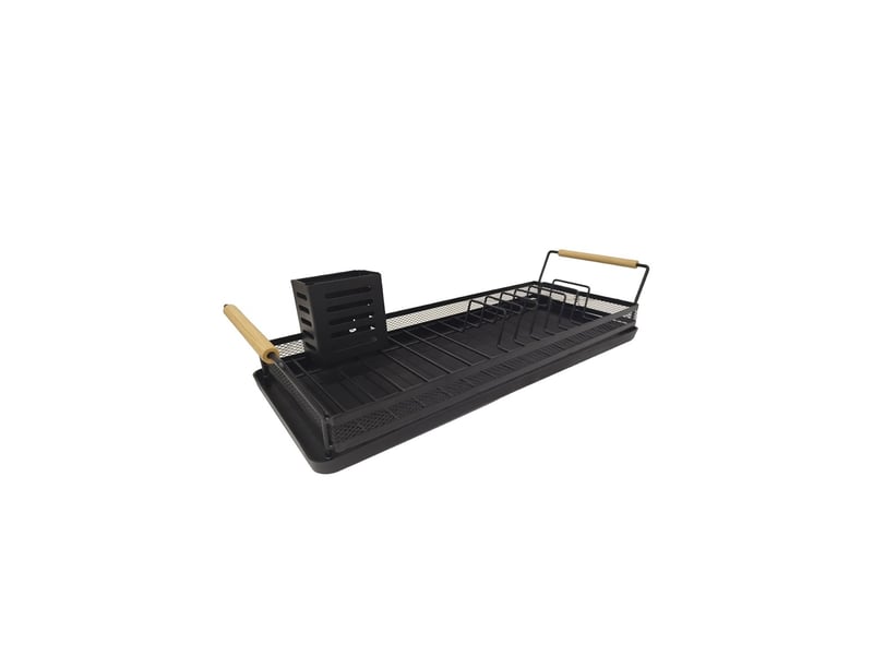 Egouttoir vaisselle en métal noir 50,5 x 19,5 x 10 cm 50877 - Conforama A